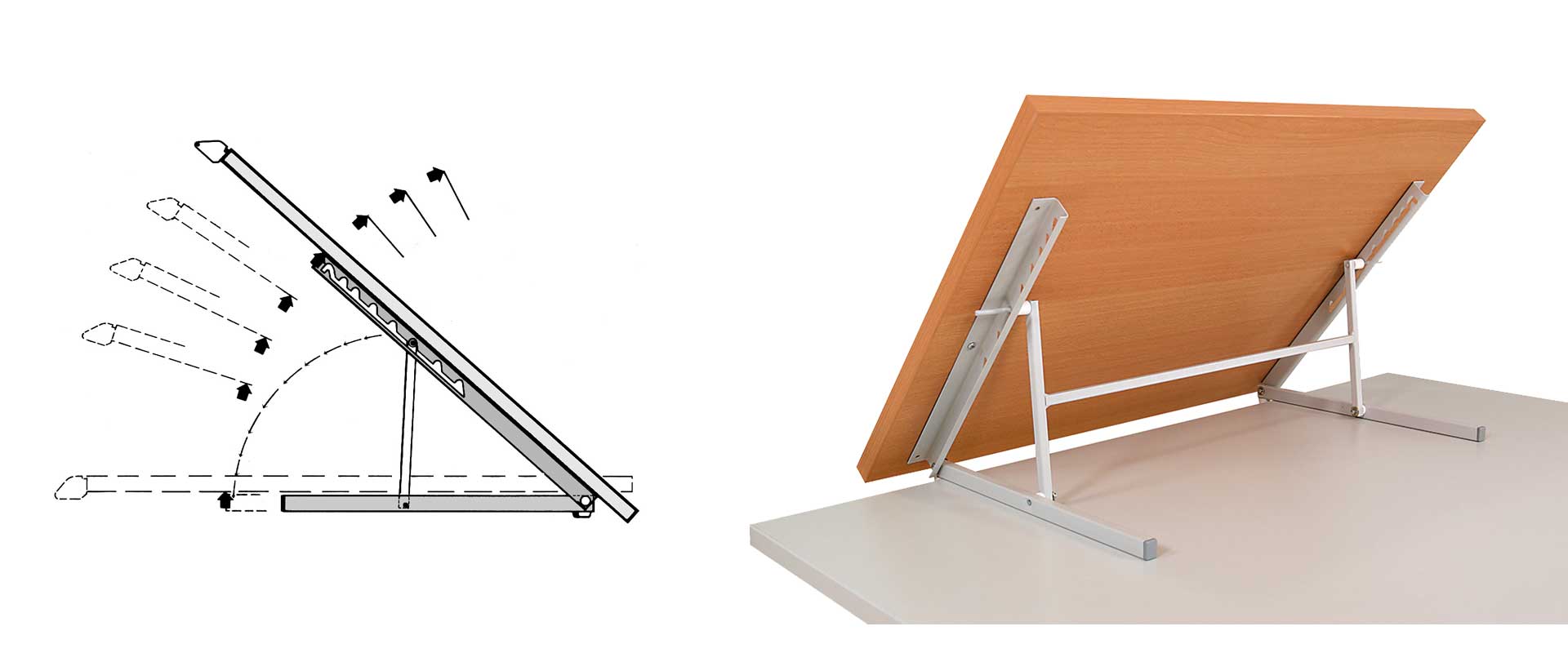 Moeckel - drafting machines - protractor heads - drawing tables